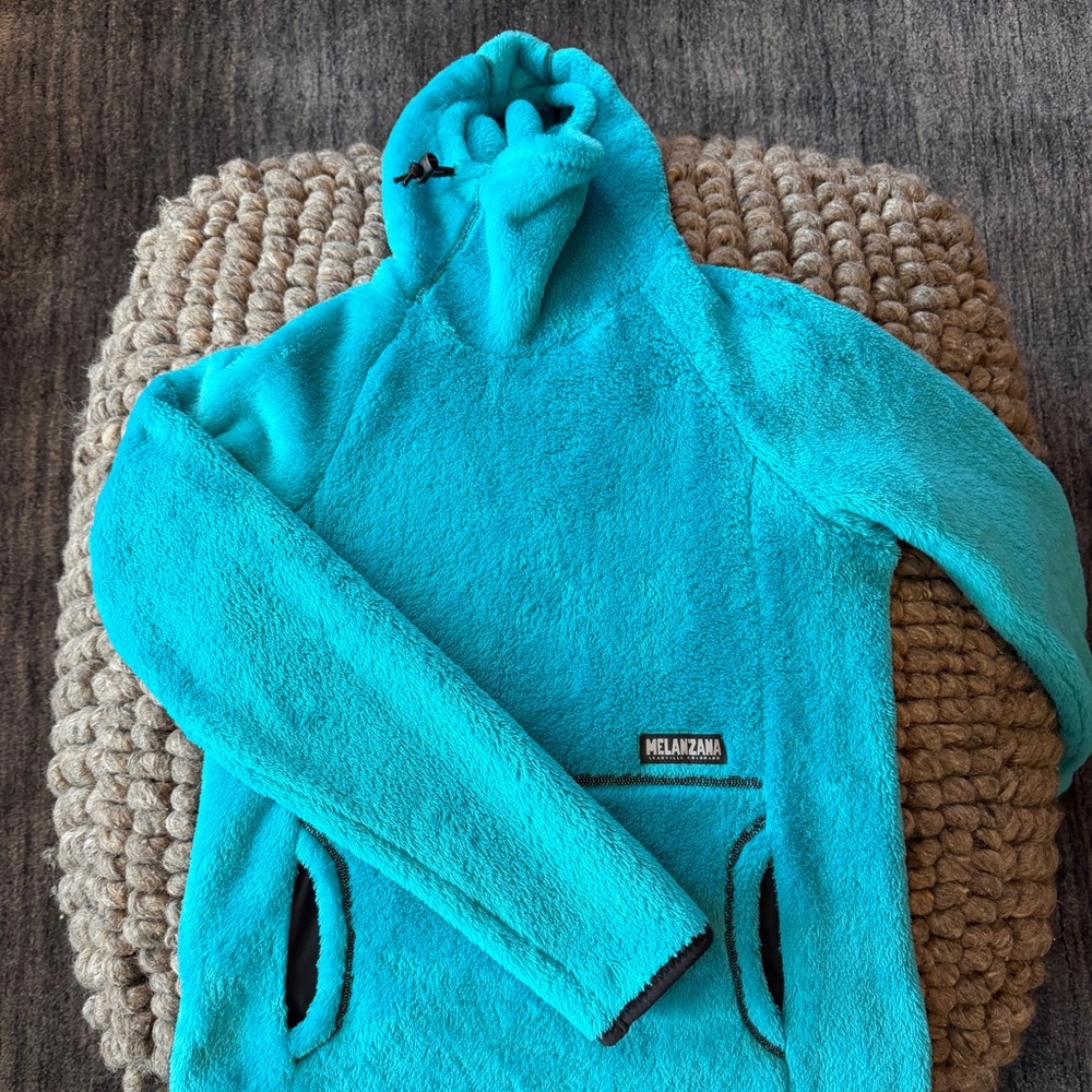 Melanzana Turquoise High Loft Hoodie